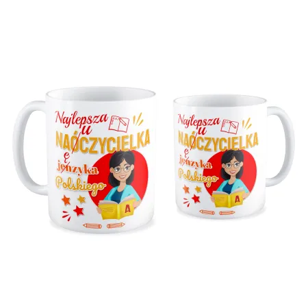 Kubek na DZIEŃ NAUCZYCIELA Najlepsza nauczycielka języka polskiego